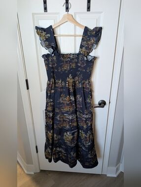 Hill House Ellie Nap Dress, Equestrian Toile, XL